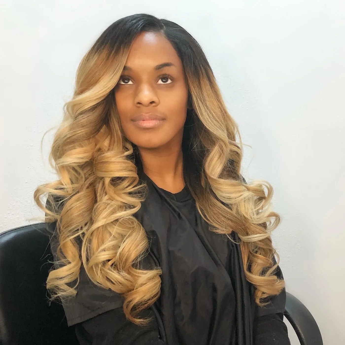 Five bundle seamless sew-in with custom color in Dallas, Texas.